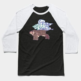 Tibetan Bear Tessalation Baseball T-Shirt